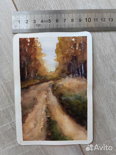 Акварельные открытки 10х15см, в ассортименте