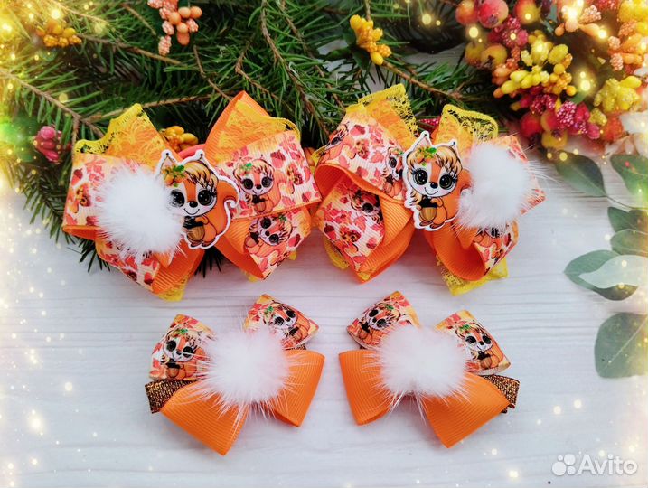 Бантики на осенний утренник. Осенние бантики