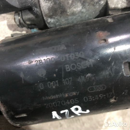 Стартер для 1ZR-FAE, 2ZR-FAE, 8NR-FTS