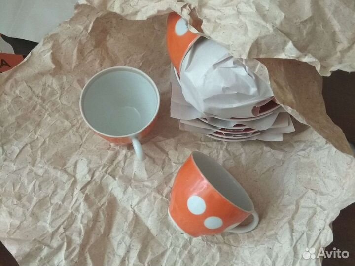 Пара чайно-кофейная. Прокопьевский фарфоровый з-д