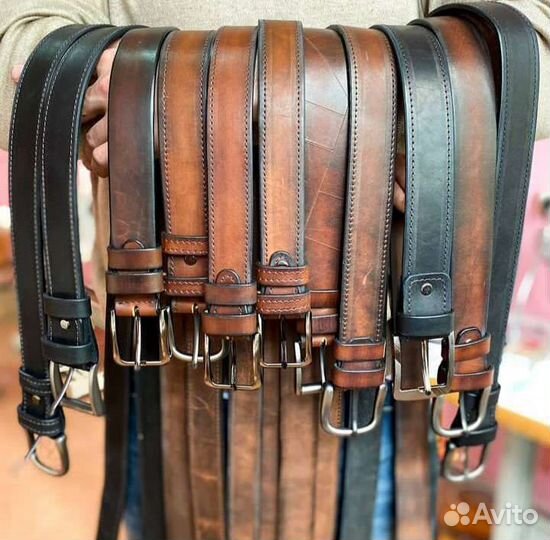 Поясной ремень кожаный пояс ручной работы