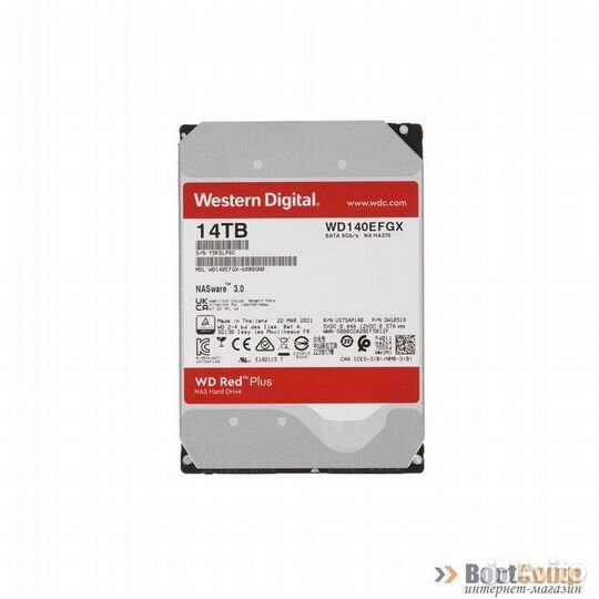Жесткий диск 14 000Gb WD Red Plus WD140efgx