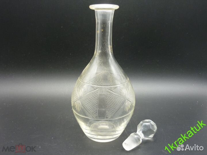 Графин ликерник русское стекло 20 век мальцов