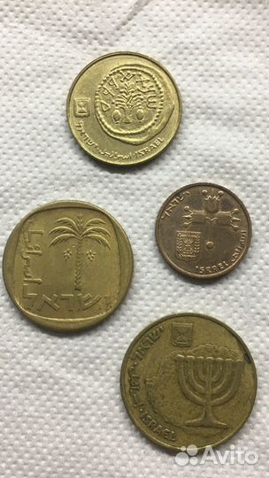 Монеты Израиль цена за набор 4 шт