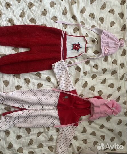 Теплве костюмы на девочку до 68 см