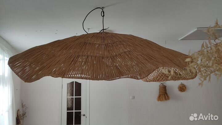 Светильники плетеные люстры