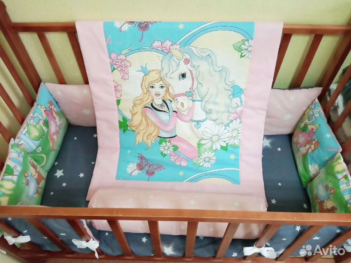 Бортики- комплект в кроватку для малыша - новый