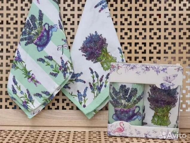 Льняные полотенца, подарочный набор 35*60 см