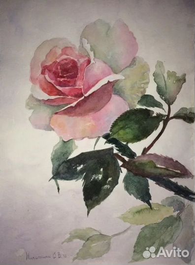 Птички акварелью