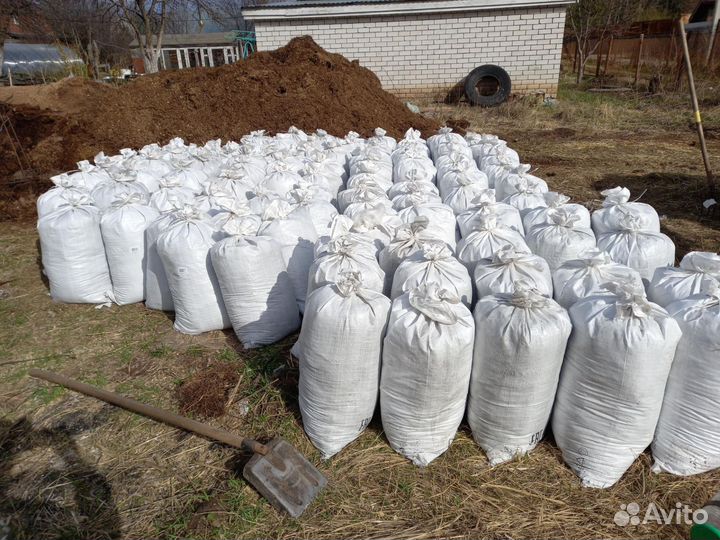 Конский навоз, перегной в мешках с доставкой