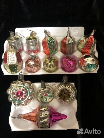 Елочные игрушки СССР дед мороз снегурочка