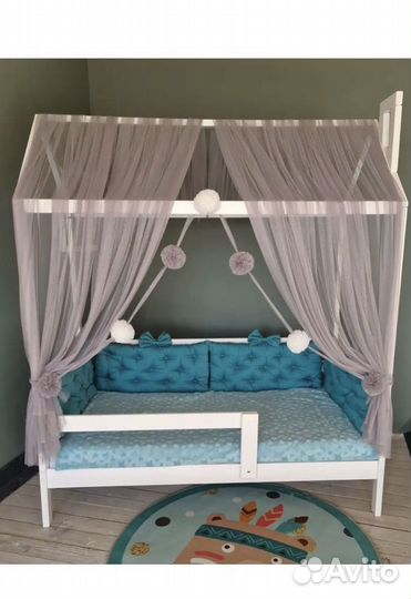 Балдахин на кроватку домик 160 на 80