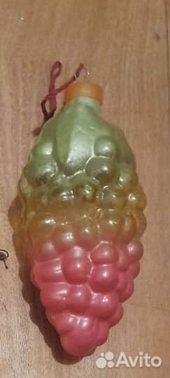 Редкая елочная игрушка стекло винтаж кремлевская
