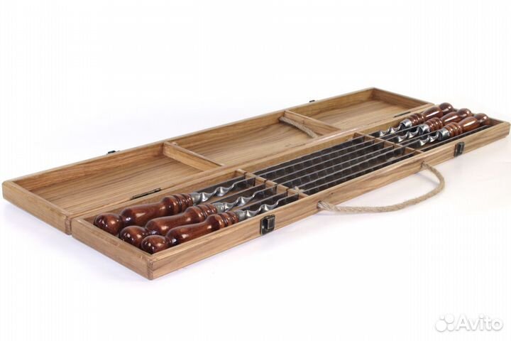 Шампурница дубовая с профессиональными шампурами