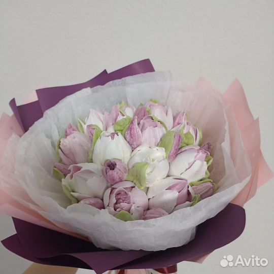 Сладкий букет из зефира