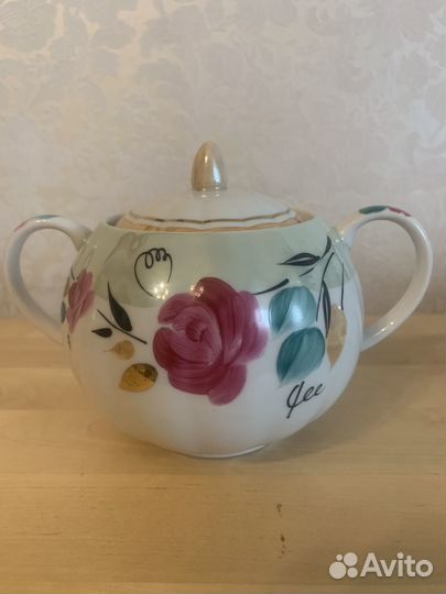 Сахарница сервиза Дулёво «Агашки», чайная пара