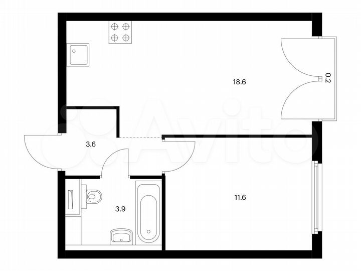 1-к. квартира, 37,9 м², 4/32 эт.