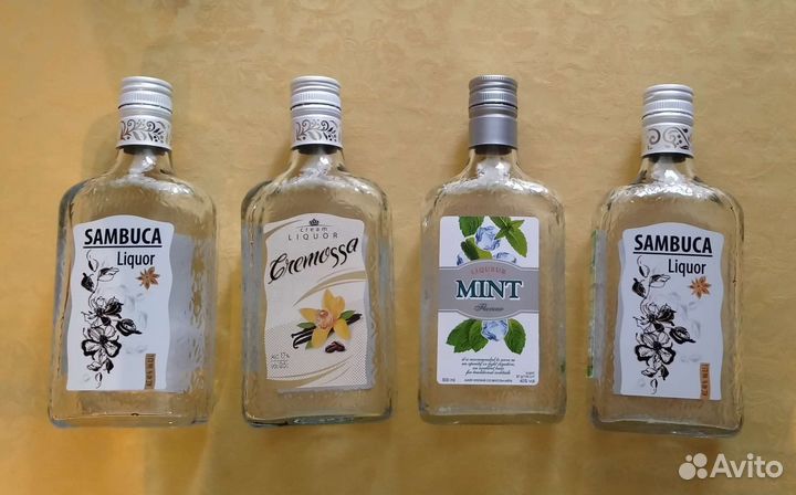 Стеклянные бутылки из-под алкоголя