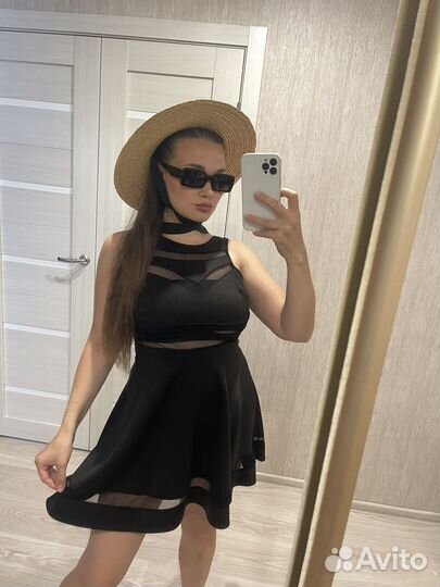 Вечернее платье 44 черное