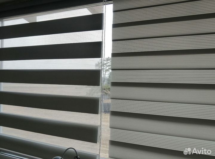 Рулонные шторы зебра