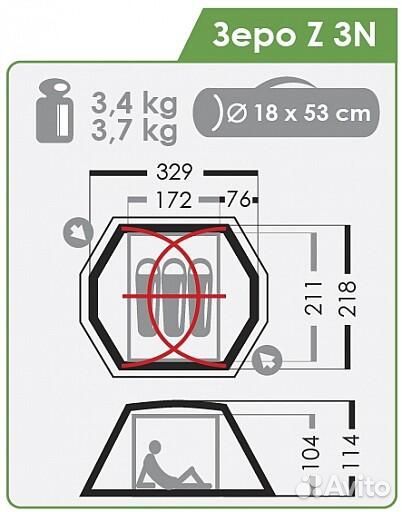 Палатка Normal Зеро Z 3 N - новые