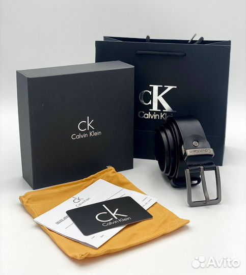 Мужской кожаный ремень CK