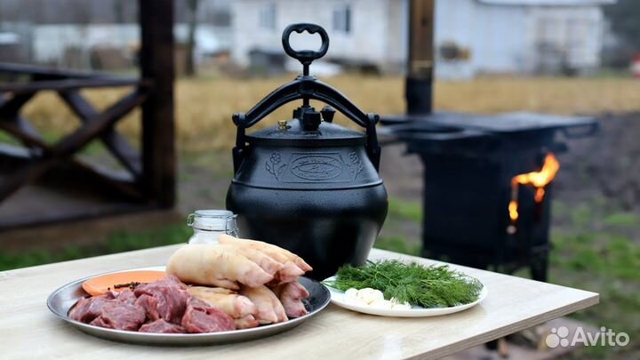 Афганский казан 15л черный