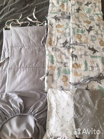 Комплект бортики и простыни на резинке