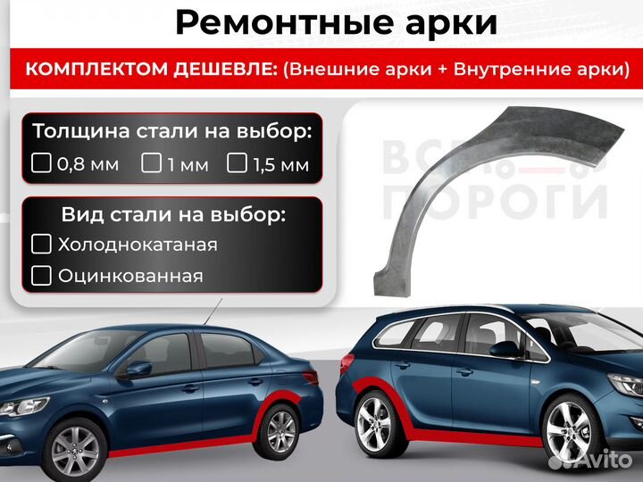 Ремонтные арки Chery Kimo (A1) 1