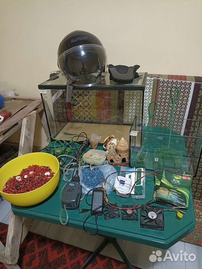 Аквариум 50 10 Л, домик амфора обогреватель фильтр