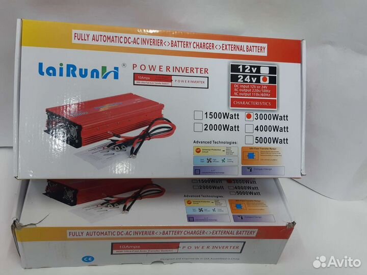 Преобразователь 3000w напряжения 12в на 220в