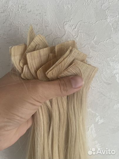 Волосы для наращивания 40 см блонд