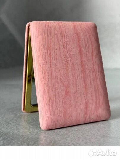 Зеркало карманное складное экокожа