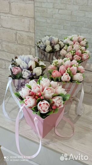 Букет цветов из мыла