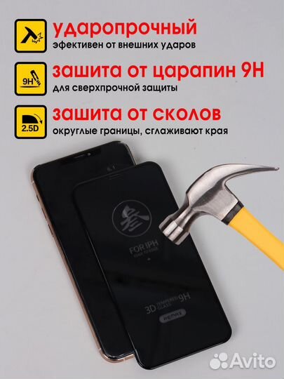 Защитное стекло на iPhone 11/XR