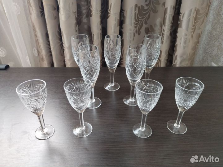 Рюмки и бокалы хрусталь