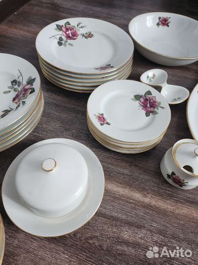 Столовый сервиз чехословакия Богемия Bohemia Розы