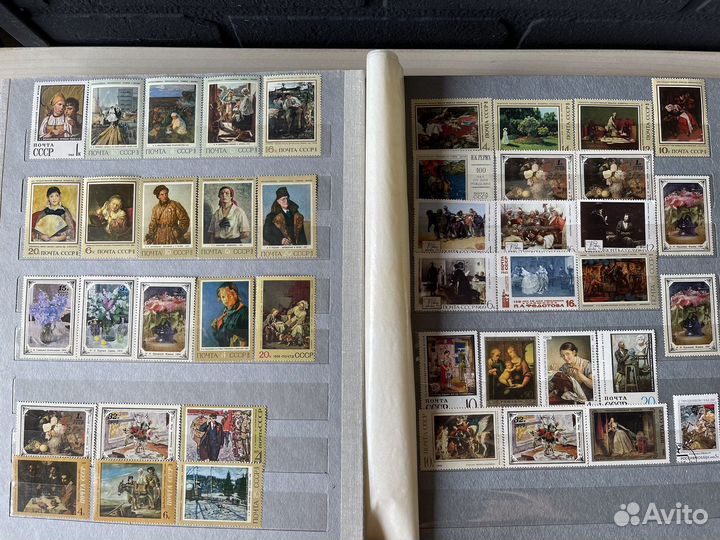 Авторский альбом с марками. Живопись, искусство