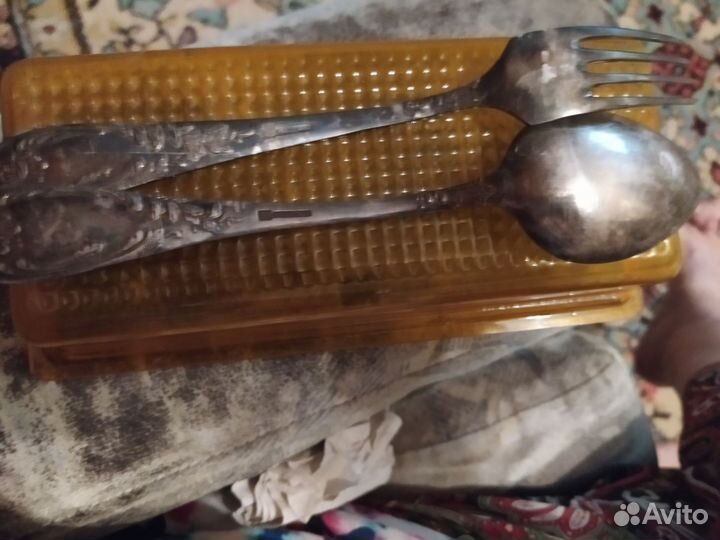 Мельхиор. Посеребренные ложки,вилки