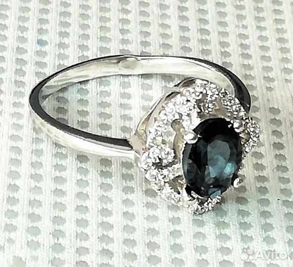 Кольца 18, 19 с топазом, сапфиром серебро К311