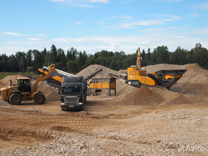 Щебень известняковый, гранитный, все фракции