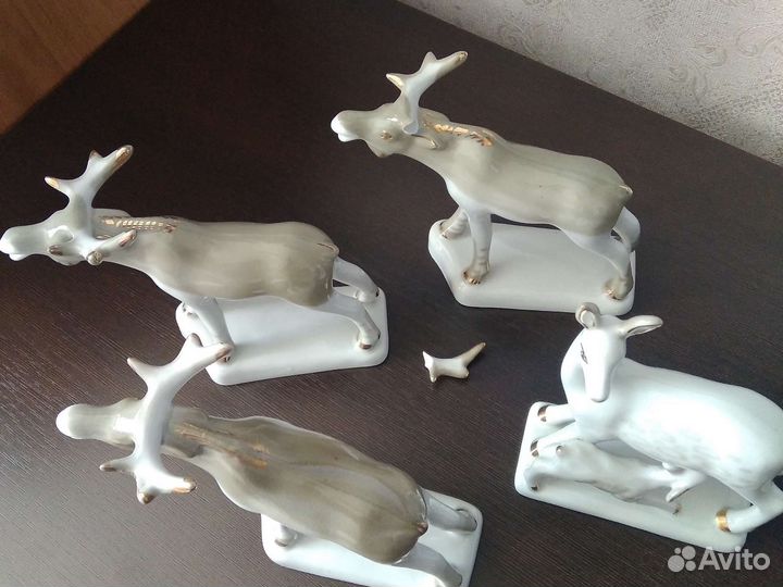 Фигурки статуэтки СССР лось олень цапля