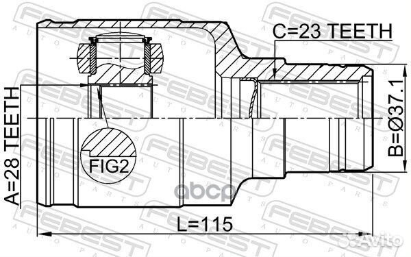 ШРУС внутренний правый 28X37.1X23 renault logan