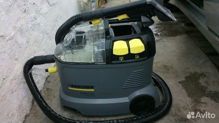 Химчистка профессиональным пылесосом Karcher Puzzi