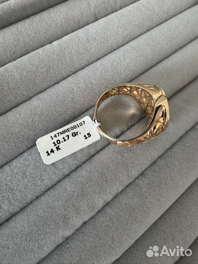 Мужской золотой перстень