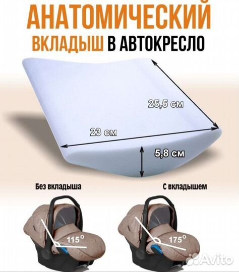 Анатомический вкладыш в автолюльку