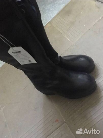 Сапоги кожаные для пилотов, лётные на меху/молнии