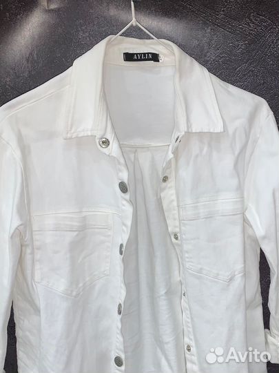 Джинсовая рубашка женская 44