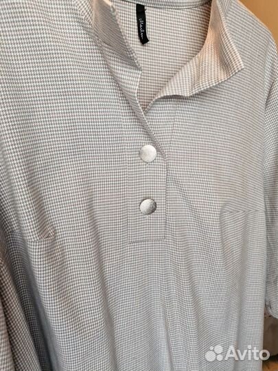 Платье офисное с пуговицами гусиная лапка р-р 54