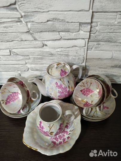 Чайный сервис фарфор СССР Новый. Дулево
